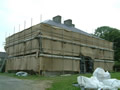 Berry Hill House with hessian cover